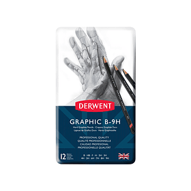 Lápices Grafito Surtido Dureza Blandos Derwent Set 12