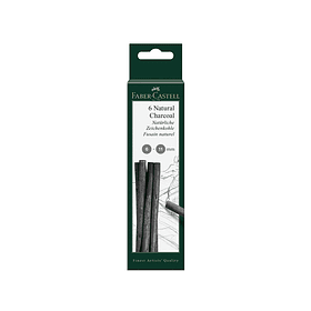 Barras Carboncillo Natural Pitt Sets 6 Barras (6 - 11 mm) 