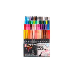 Plumon Acuarelable Koi Coloring Brush Set 48 Colores