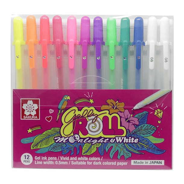 Lapiz Gel Gelly Roll Moonlight (10 Col + 2Bco) 