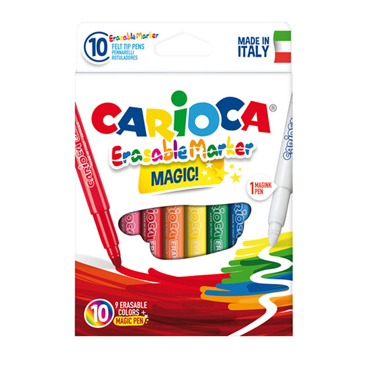 Pack 10 Rotuladores Carioca Erasable Marker Magic | La Casa del Arte