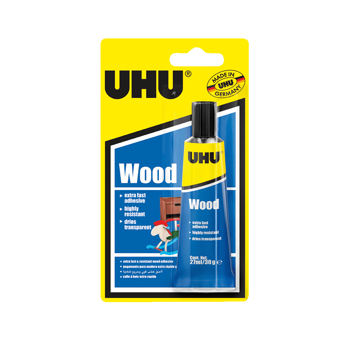 Pegamento universal especial madera 27 ml, UHU