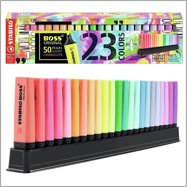 Boss Original 50 years happy highlights - Set destacadores 23 colores  1