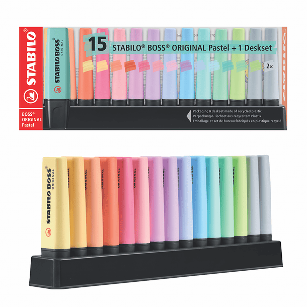 Pack 6 subrayadores color pastel | Marca MAPED | Marcador Pastel Fluo