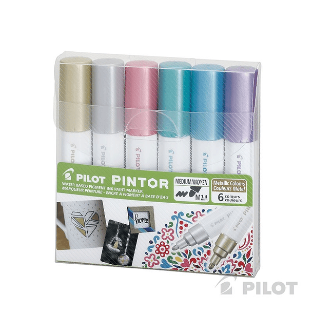 Set Pintor Medio 6 colores Surtido Metalizados 