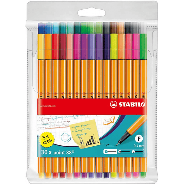 Set stabilo point 88 30 colores / 5 neon 