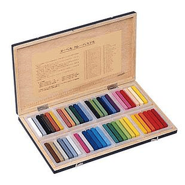 Pastel Seco Nouvel Carre, set 48 barras de colores, Caja Madera 