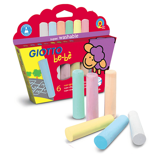 Tiza Giotto Bebé Jumbo x 6 Colores 