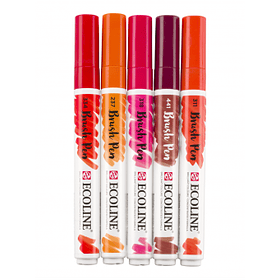 Marcadores Acuarela Ecoline Set 5 Rojo