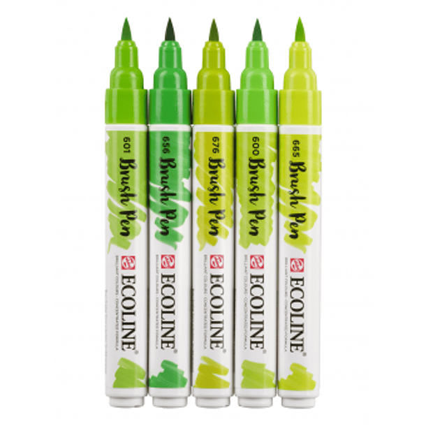 Marcadores Acuarela Ecoline Set 5 Verde 2