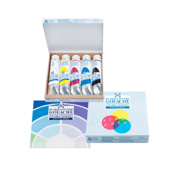 Gouache Talens Set 5 Colores Tubos 20ml 