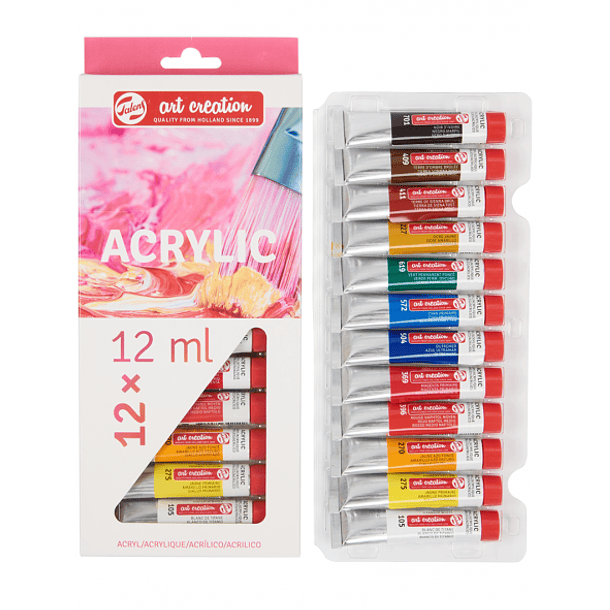 Acrílicos Art Creation Set 12 Colores 12ml 2