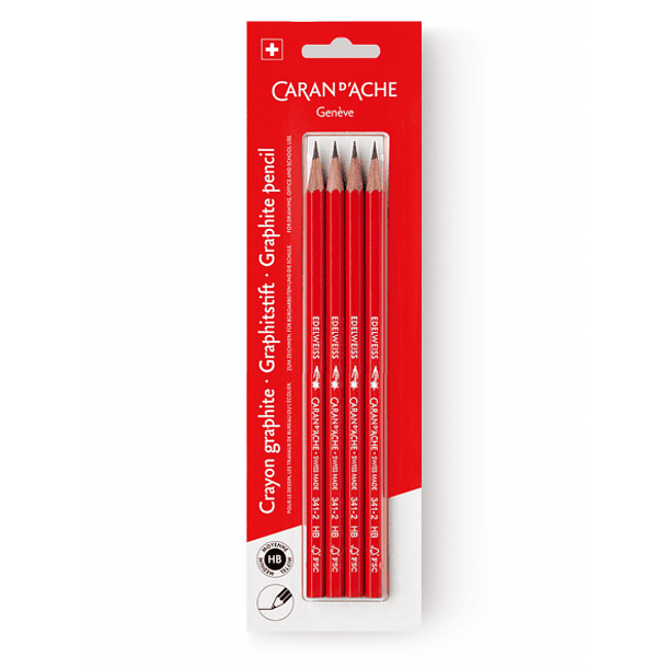 Lápices Grafito Caran D Ache Edelweiss HB Set 4 