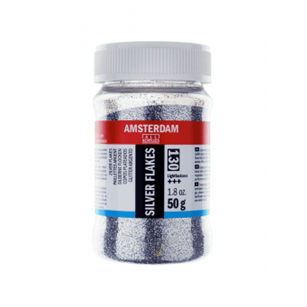 Glitter Amsterdam 50gr Plateado 
