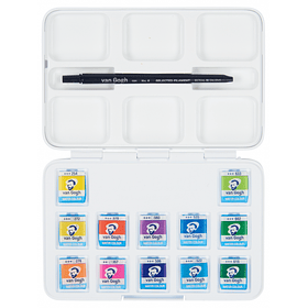 Acuarela Van Gogh 1/2 Pan Set 12 colores Tonos Vibrantes