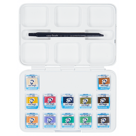 Acuarela Van Gogh 1/2 Pan Set 12 colores Tonos Tenues