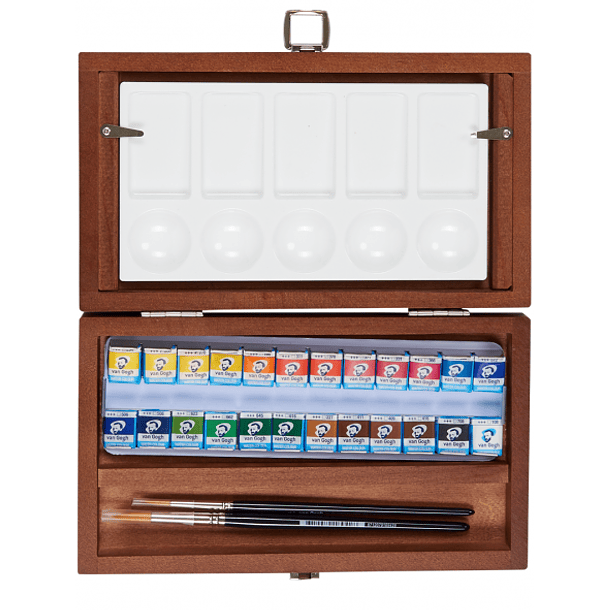 Acuarela en Pastillas Van Gogh Set 24 Caja Madera 2