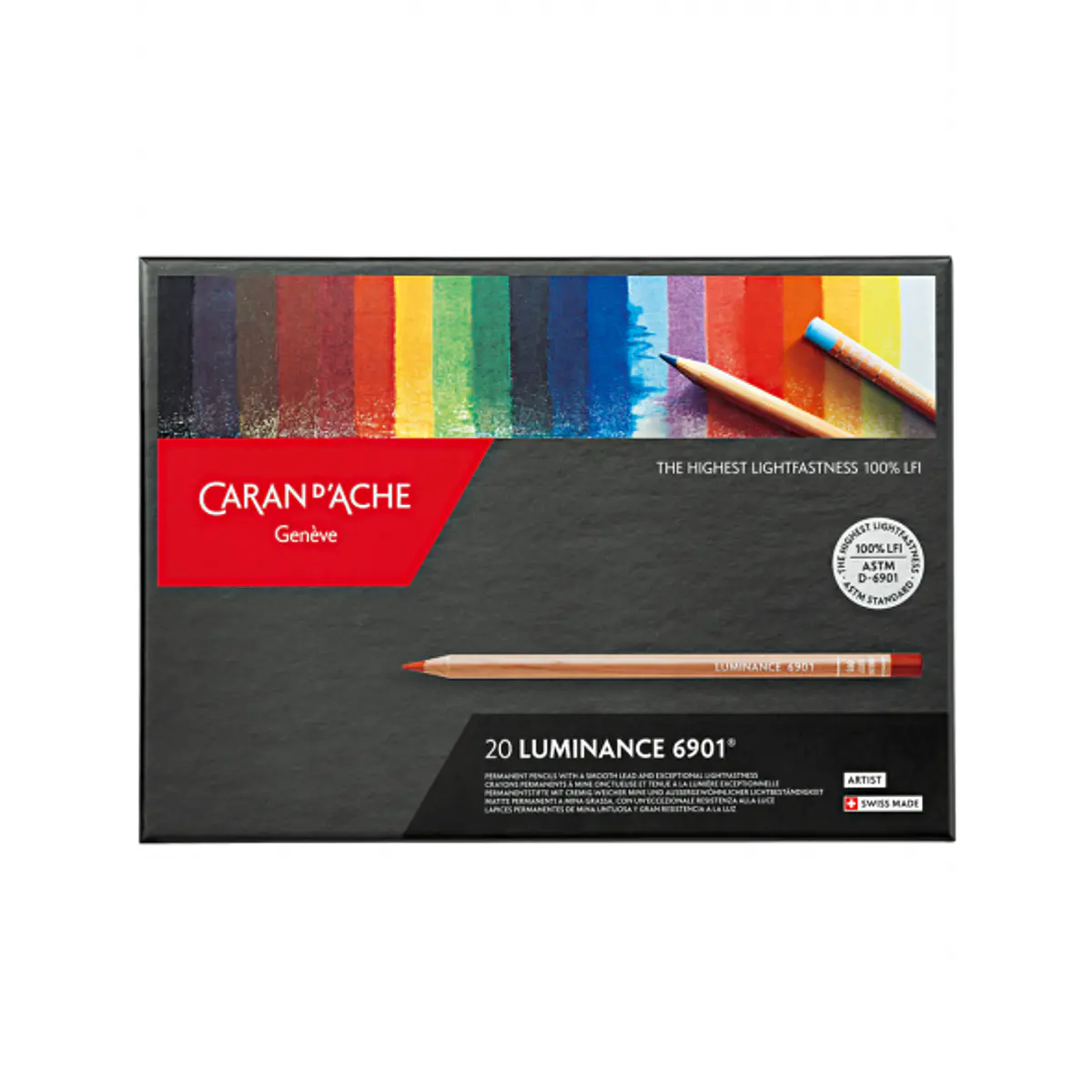 Caran D'ache Luminance 6901 - Paquete De 76 Lápices De Colores, Multicolor