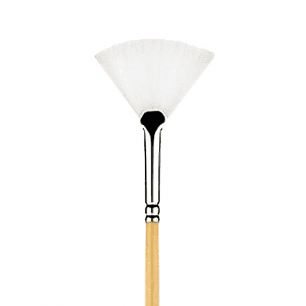 Pincel Acuarela y Acrílico Snap Princeton Sintético Blanco - Abanico Nº4 (Fan) 