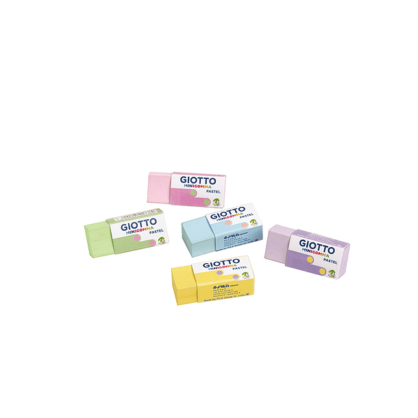 Pote Mini Goma Giotto 120 Colores Pastel  1