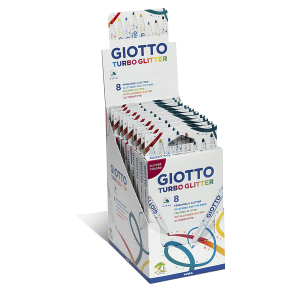 Marcadores Giotto Turbo Glitter x 8 Colores  2