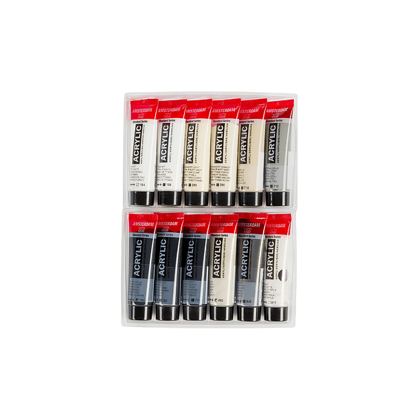 Acrílico Amsterdam Set 12 Colores 20ml Grises 2