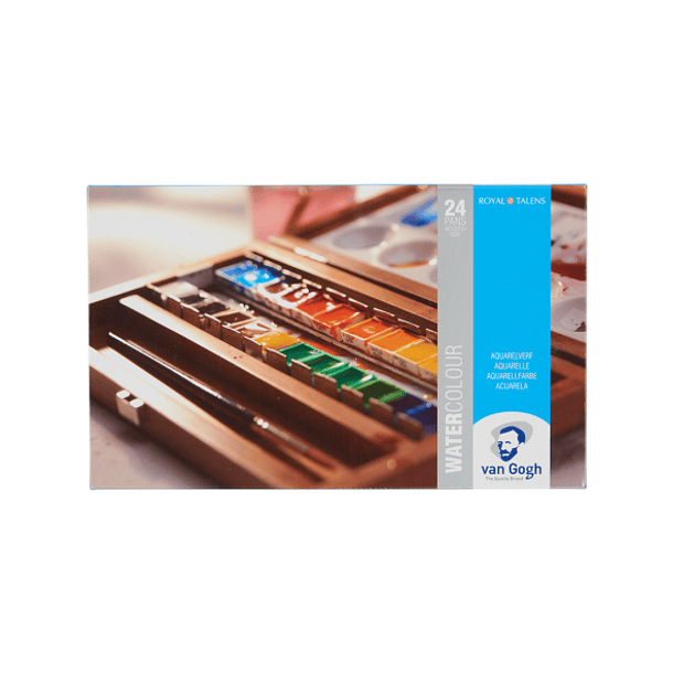 Acuarela en Pastillas Van Gogh Set 24 Caja Madera 1