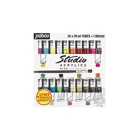 Set pintura acrílica Pebeo 20 colores 20ml.