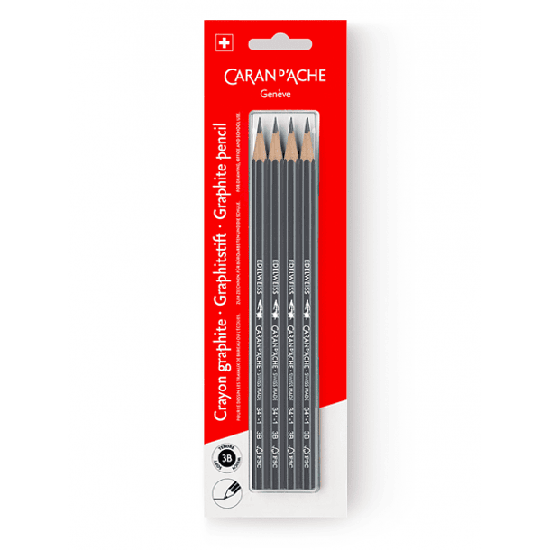 Lápices Grafito Caran D Ache Edelweiss Set 3B 1