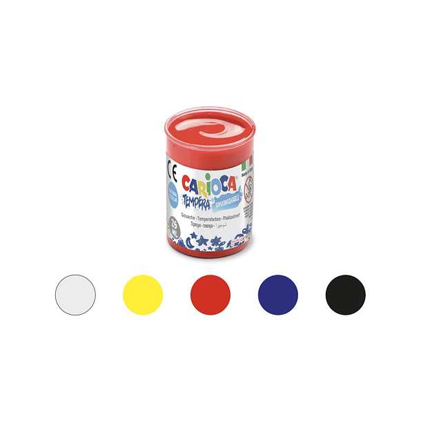 Tempera Frascos 6 Colores 25ml. Carioca 2