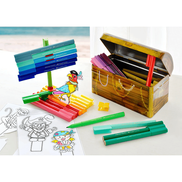 Marcadores Connector cofre del tesoro lata x33 2