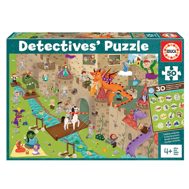 Puzzle 50Piezas Detectuive Puzzle Castillo (+4 años) 