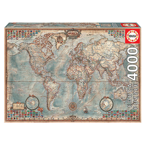Puzzle 4000 Piezas Mapa Mundo Politico 