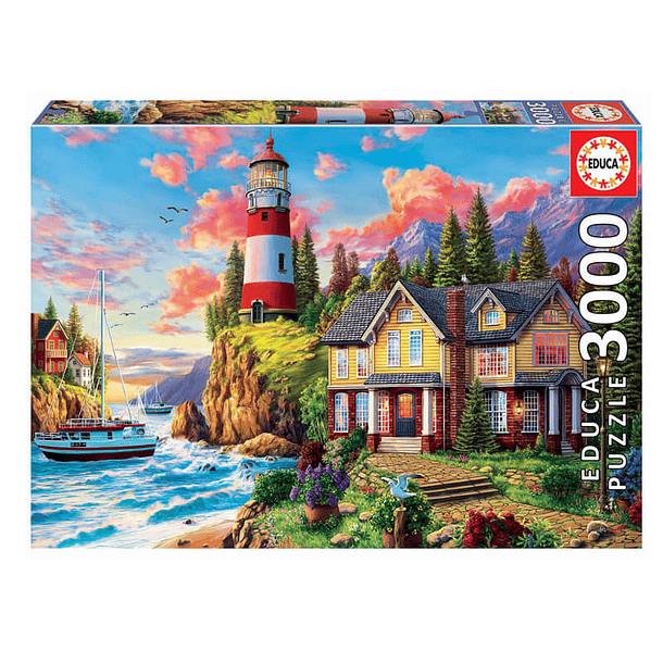 Puzzle 3000 piezas Faro Cerca del Oceano 