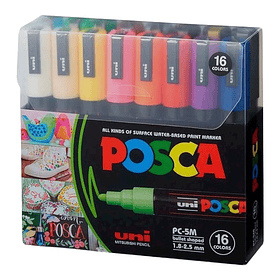 Marcadores Posca 3M Set 16 Colores Basicos