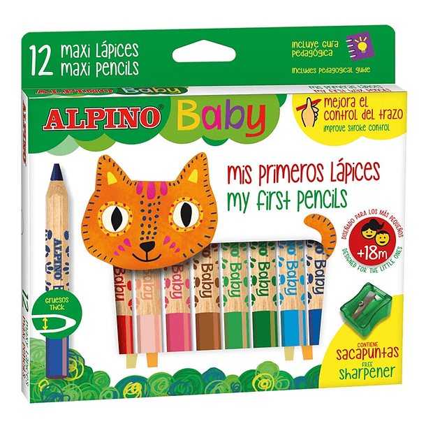 Estuche 12 lápices de colores para bebés  1