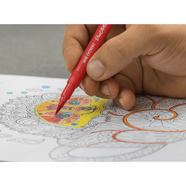 Estuche 36 rotuladores para mandalas con punta pincel  4