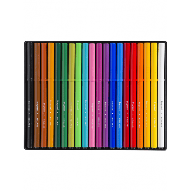 Marcadores Bruynzeel Felt-Tip Niños Punta Gruesa 20 Colores 2