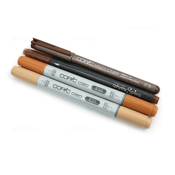 Marcador Copic Ciao Doodle Pack Cafe Set 4 Unid 3