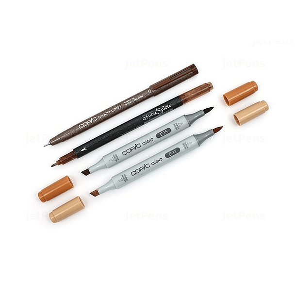 Marcador Copic Ciao Doodle Pack Cafe Set 4 Unid 4