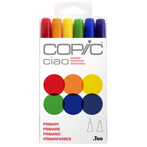 Marcador Copic Ciao Primario Set 6 Unid 1