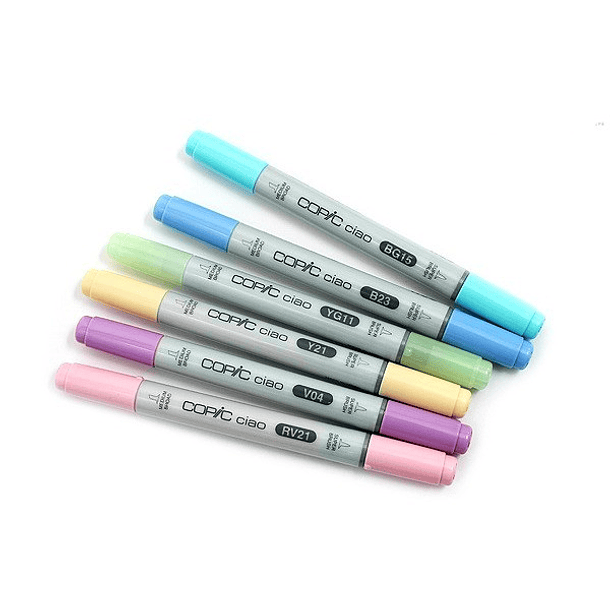 Marcador Copic Ciao Tonos Pastel Set 6 Unid 2