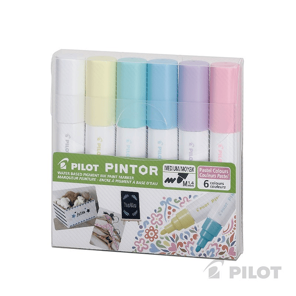 Set Pintor Medio 6 colores Surtido Pastel 1