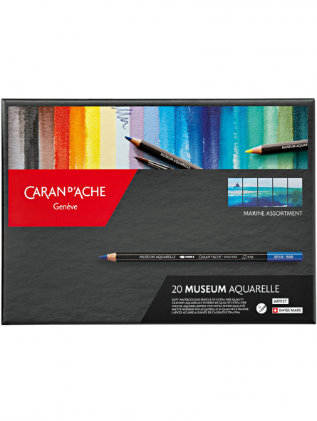 Lápices Acuarela Museum Aquarelle Caran D Ache Set 20 Marine | La