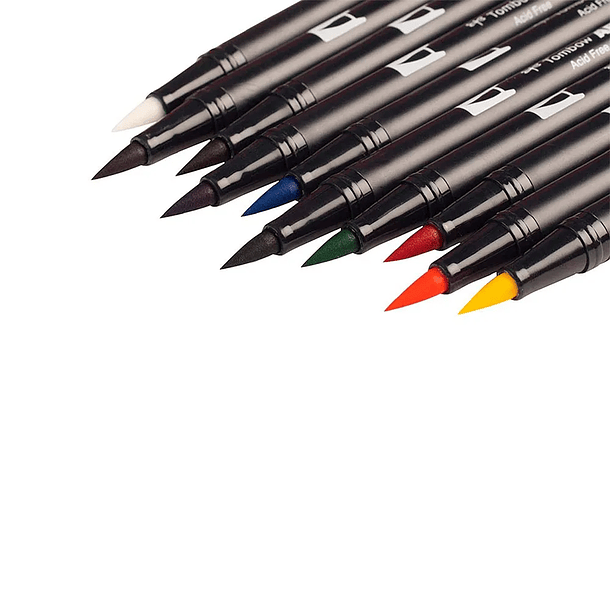 Dual Brush Pen Set 10 Colores Primarios 3
