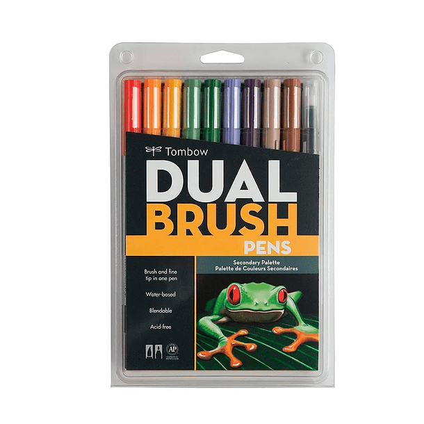 Dual Brush Pen Set 10 Colores Secondary 1