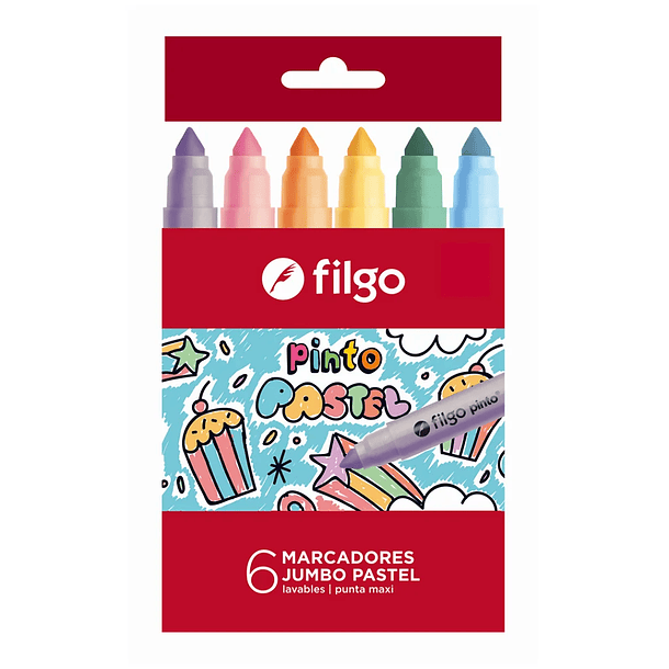 Marcador Pinto Jumbo 6 colores pastel 