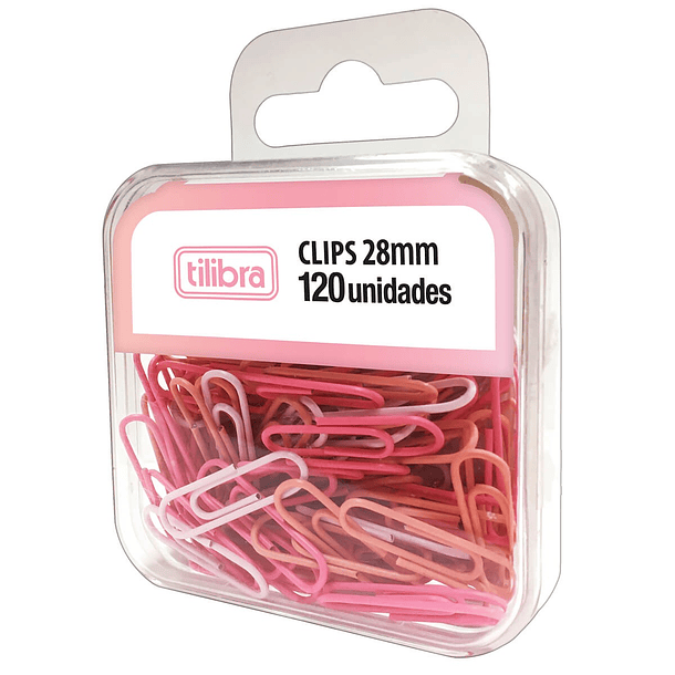 Clips Rosa Pastel 28mm. Display 120un  2