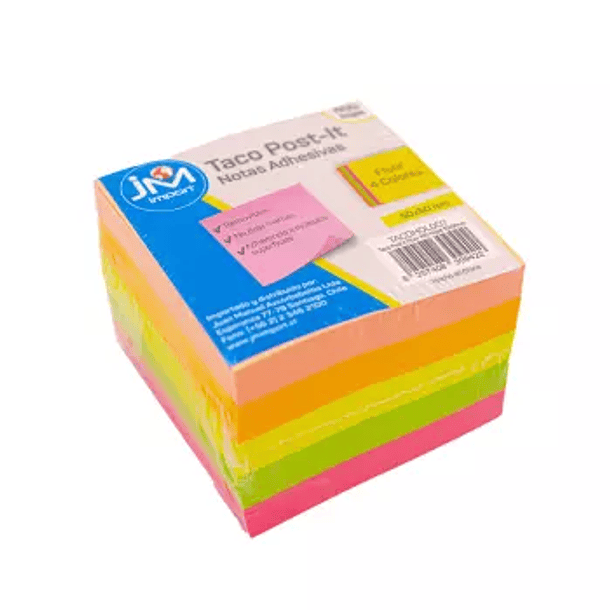 Taco Post-It Neon 5x5cm.400Hjs.  