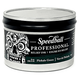 Tinta Relieve profesional Speedball Grabado Verde Ftalo 236ml